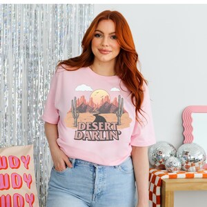 Desert Darlin&#39; Western DTF Transfer, Western DTF, Trendy, Yeehaw, Wild West, Retro, Boho, Cowgirl, Heat Transfer