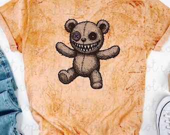 Horror Bear DTF Transfer, Trendy Halloween, Fall, Ready to Press, Heat Transfer, Vintage Halloween, Trick or Treat