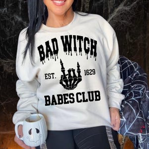 Bad Witch Babes Club Halloween DTF Transfer, Trendy Halloween, Witch, Popular, Witch’s Brew, Ready to Press. Heat Transfer
