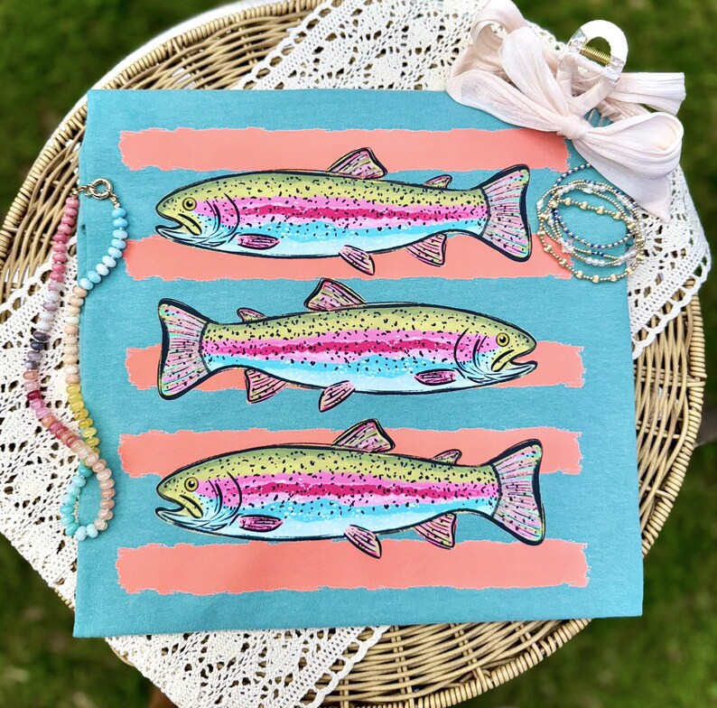 Trout DTF Transfer, Trendy Summer, Hotter Than, Later, Gator, Trendy Summer DTF, Summertime, Heat Transfer image 1