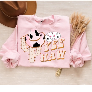 Pink YeeHaw Western DTF Transfer, Cowgirls, Cowboys, Yeehaw, Western, Trendy, Ready to Press, DTF, Transfer