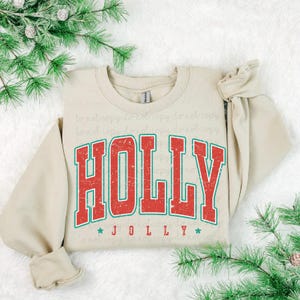 Holy Joly DTF Transfer, Trendy Christmas, Faith, Jesus, Merry, Ready to Press, DTF, Heat Transfer image 1
