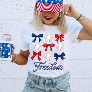 Freedom Baseball 4th of July DTF Transfer, Baseball Season, Baseball Mom, Sports, Court, Game Day, Trendy, Ready to Press