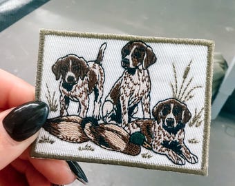 Duck Hunting Dogs Hat/Pocket Patch, Trendy Hat Patch, Mama, Western, Fishing, Faith, Thanksgiving, Hunting, Bookish