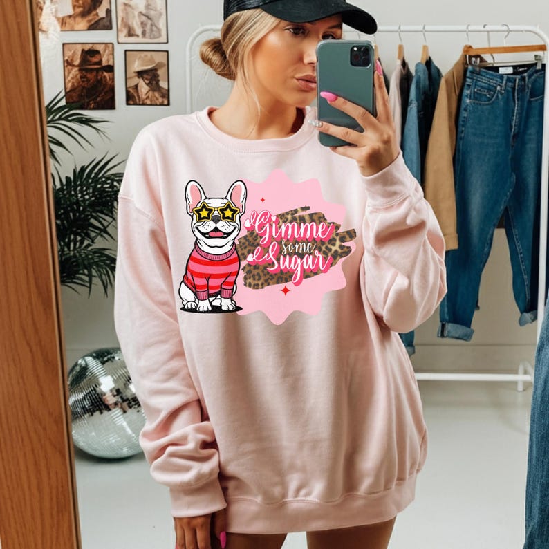Gimme Some Sugar DTF Transfer, Vday, Trendy Valentines, Heat Transfer, Ready to Press, DTF image 1