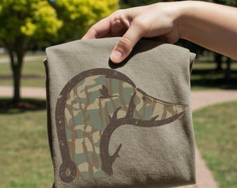 Camo Duck Head DTF Transfer, Trendy, Malkard, Camo, Duck, Ready to Press, DTF