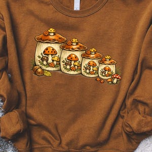 Vintage Mushroom Cannisters DTF Transfer, Trendy Thrifty, Dishes, Cannisters, Ready to Press, Heat Transfer, DTF image 1