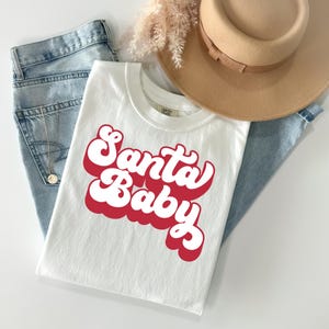 Transfert DTF Père Noël, DTF tendance, transfert à chaud, DTF de Noël