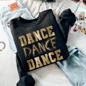 Faux Foil Dance DTF Transfer, Dancing, Dance, Sports, Kids Sport, Ready to Press, Heat Transfer, Recital, Grunge image 1