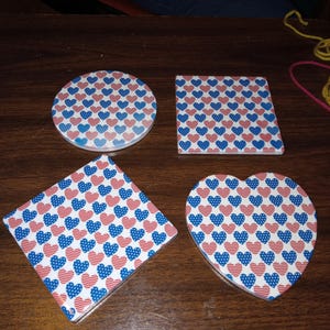 LOVE USA Ceramic Coaster Set