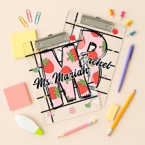 Personalized Teacher Name Clipboard, Custom Teacher Appreciation Gift, Teacher Name, Elements Teacher Clipboard, Back To School Gifts