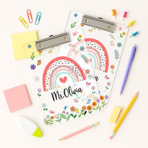 Personalized Back To School Teacher Gifts, Custom Pencil Teacher Clipboard, Custom Teacher Name Clipboard, New Teacher Gift From Student