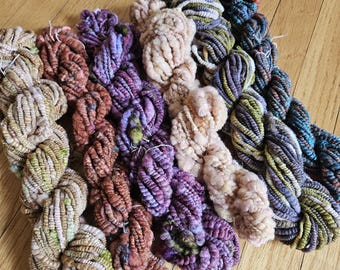 Handspun coil art yarn
