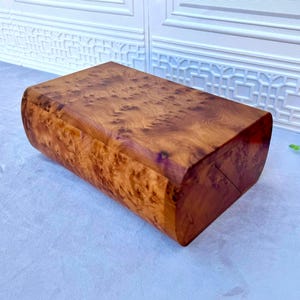 Rustic Vintage-Style Wooden Jewelry Box 10&quot;x6&quot; | Artisan-Made Natural Burl Wood Organizer for Trinkets and Keepsake Storage,jewelry boxes