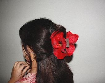 Realistic Silk Orchid Claw Clip | Handmade Floral Hair Clip | Statement Flower Hair Accessory | Botanical Gift for Women