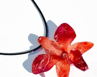Real Orchid  Necklace
