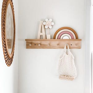 rainbow baby gift- wooden rainbow- neutral nursery decor- boy nursery room- minimal decor- wooden decor