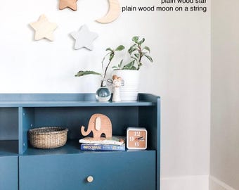 Wooden Star Nursery Decor: Scandinavian Kids Room Shelf Accessory