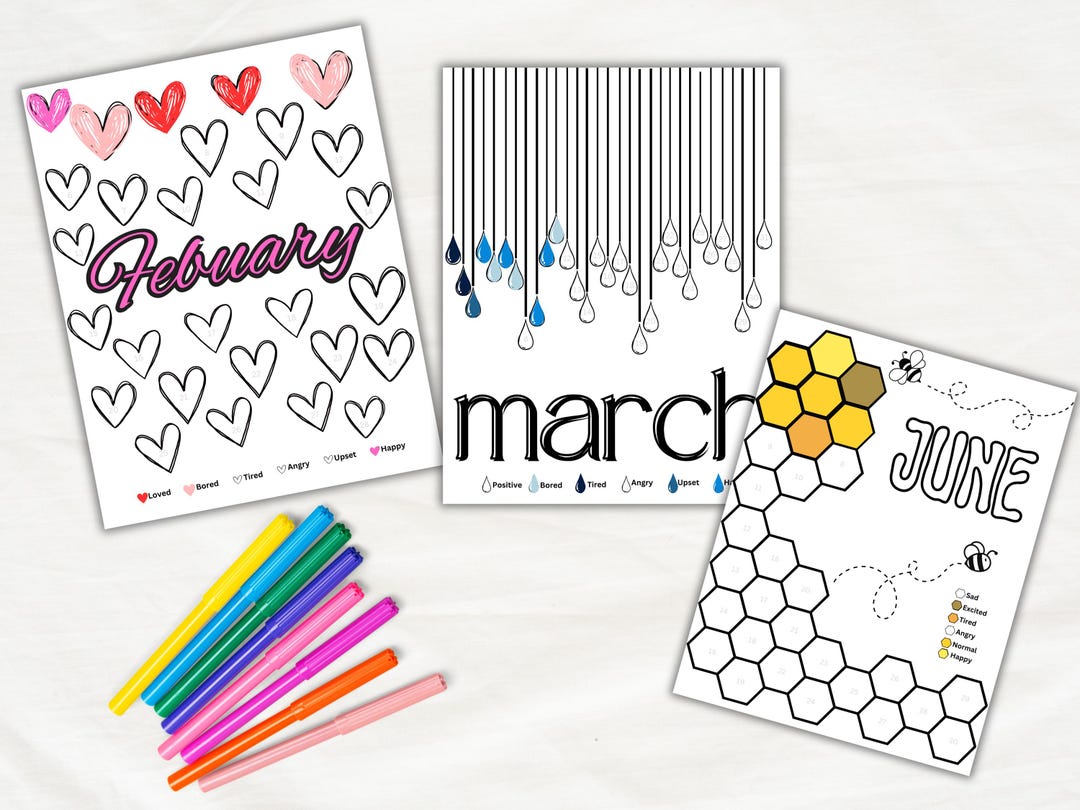 Printable Mood Tracker for Teens, Daily Mood Tracker , Mood Calendar Template, Printable - Etsy