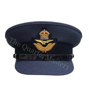 RAF Royal Air Force Cap/ Hut mit RAF Badge Hand Bestickt New Repro