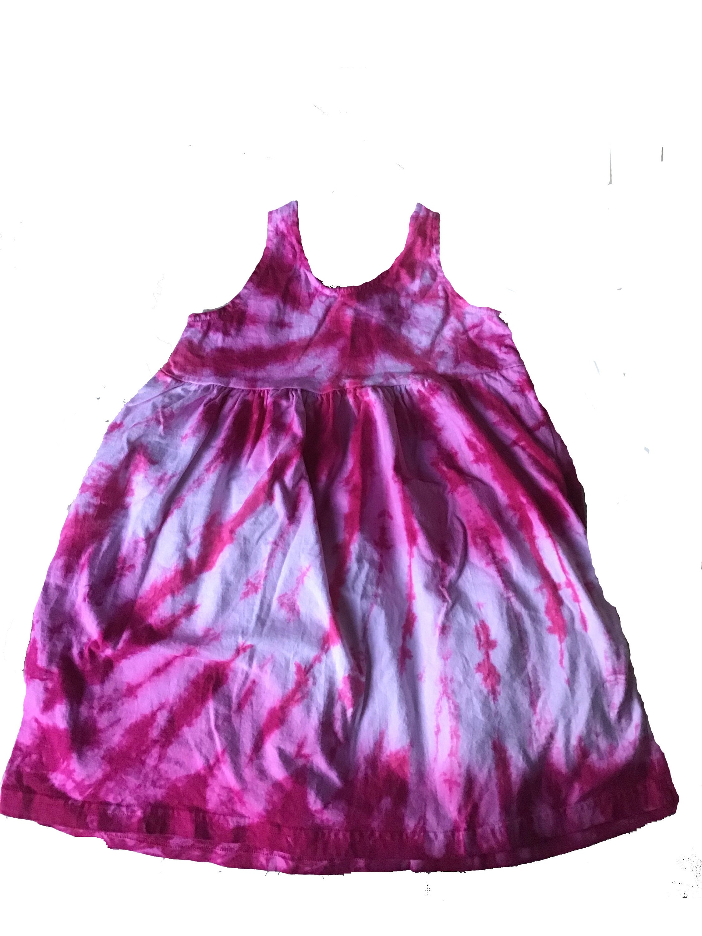 Hot Pink and Fuchsia Spider Web Design, Tie Dyed Girls Empire Waist Sun ...