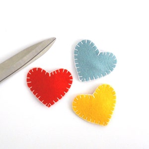 50+ Colors Available, Choose Your Color, Felt Hair Clip, Baby Hair Clip, Toddler Hair Clip, Girls Hair Clip, Modern Heart Hair Clip