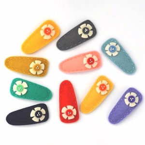 50+ Colors Available, Choose 3(6) Cosmos Hair Clips, Felt Hair Clips, Baby Hair Clips, Toddler Hair Clips, Girls Hair Clips