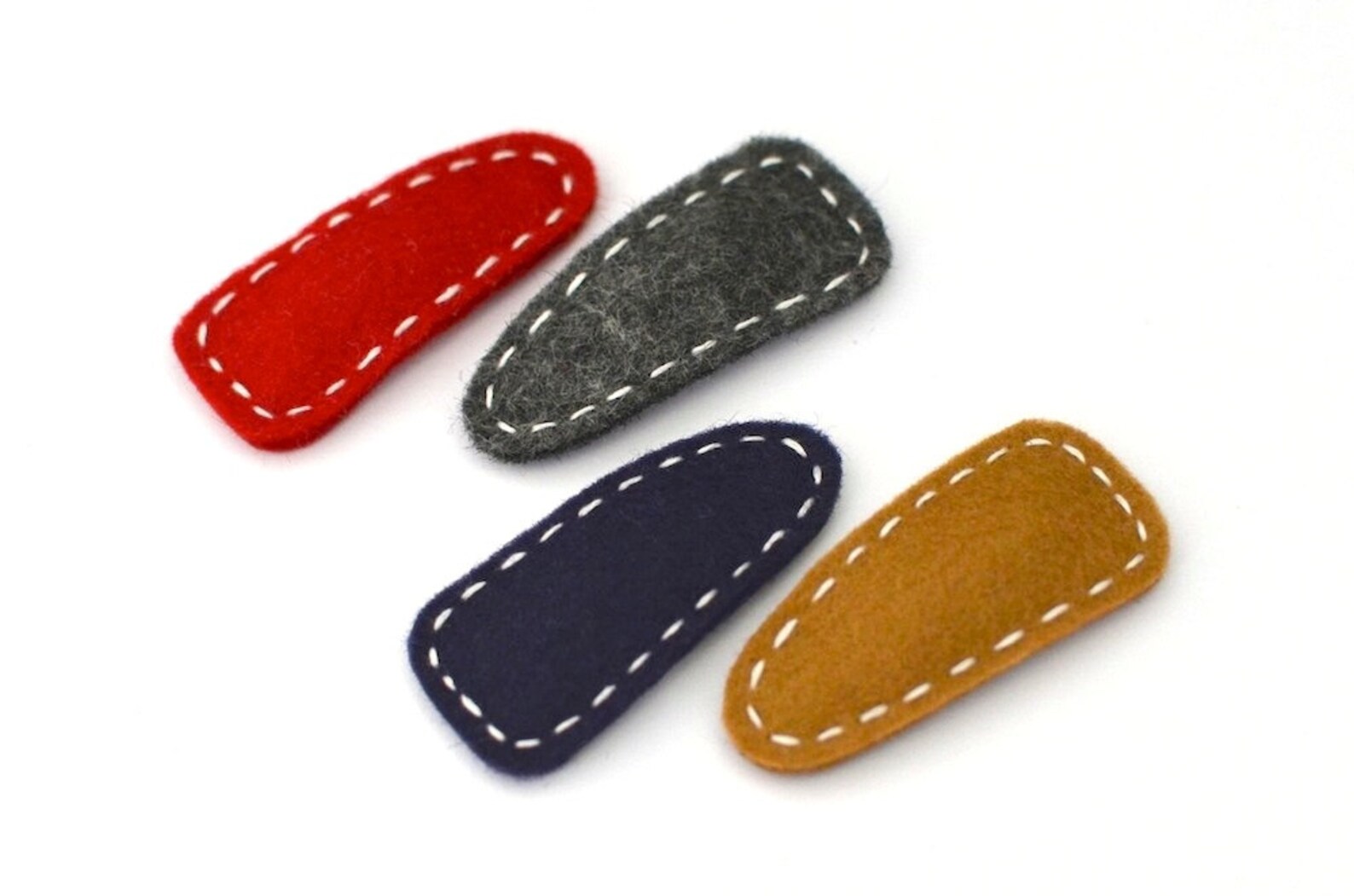 Set of 4 Felt Hair Clips Gender Neutral Baby Hair Clips Etsy