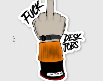 Adhesivo para casco de liniero F para trabajos de escritorio de 2,2" x 2,9" o 3" x 3,9"