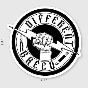 Lineman Different Breed Hardhat Sticker