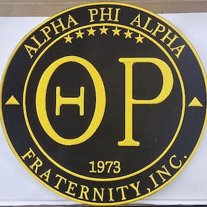 Embroidered Alpha Phi Alpha Fraternity Patch, Theta Rho Chapter 10&quot;