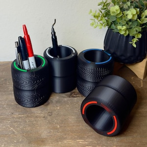 Formula 1 Pen Holder, Formula 1 Gift for him, F1 Fan Gift Formula 1 Tires, Formula 1 Cup for pens, F1 Tires, Ferrari McLaren Red Bull Racing
