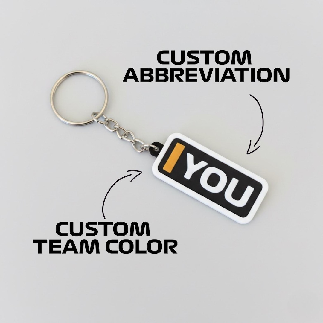 Formula 1 Custom Keychain With Name Abbreviation, F1 Driver Keychain ...