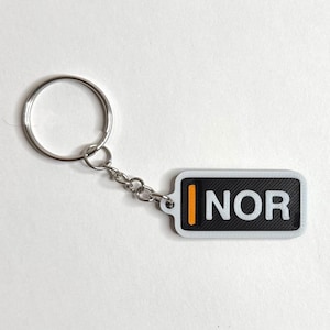 F1 Lando Norris Keychain Name Abbreviation | F1 Driver Keychain