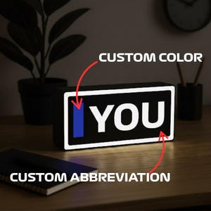 Custom Formula 1 LED Lightbox, F1 Lightbox with Driver Name Abbreviation, F1 Gift, Formula 1 LED, McLaren, Scuderia Ferrari, Red Bull Colors