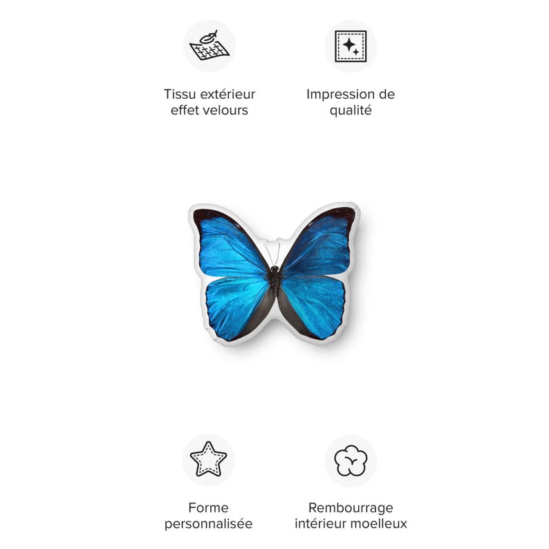 Blue Butterfly  pillow