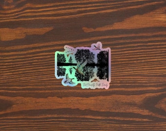 Live like a Duck Holographic sticker