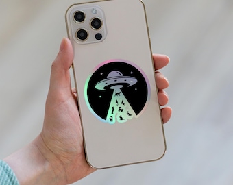 UFO Cats Holographic sticker