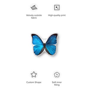 Blue Butterfly  pillow