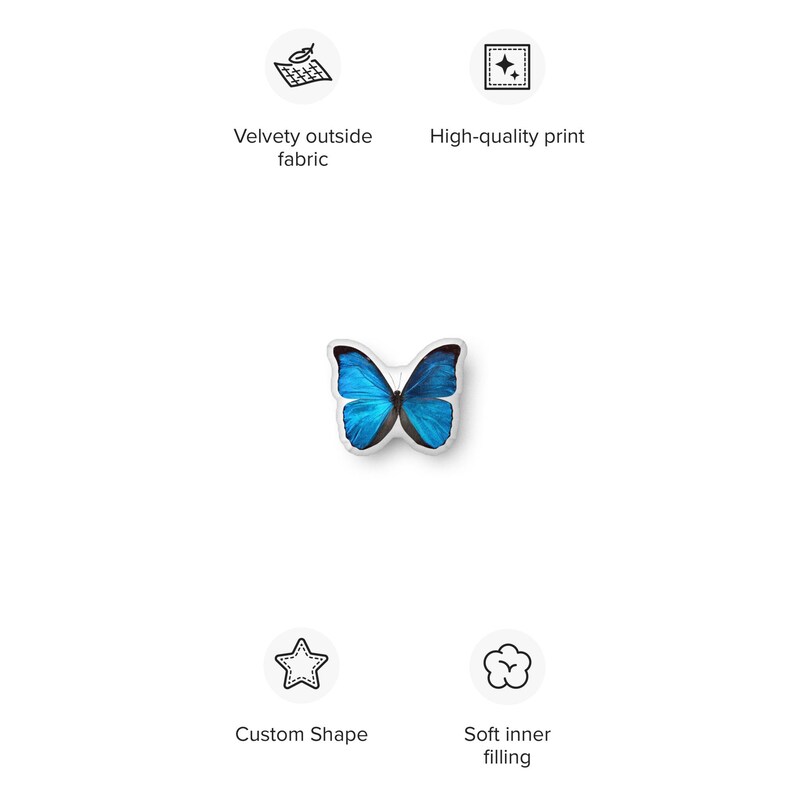 Blue Butterfly  pillow