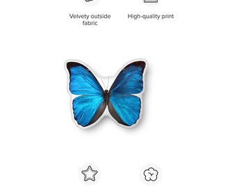 Blue Butterfly  pillow