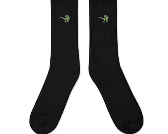T Rex Embroidered Socks