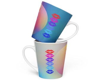 Abstract Kisses Latte Mug