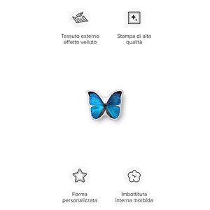 Blue Butterfly  pillow