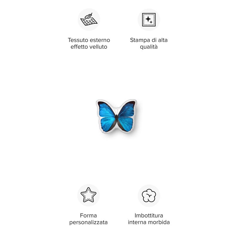 Blue Butterfly  pillow