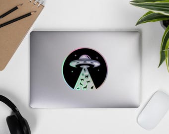 UFO Dogs Holographic sticker