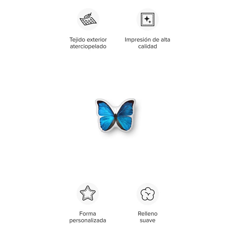 Blue Butterfly  pillow