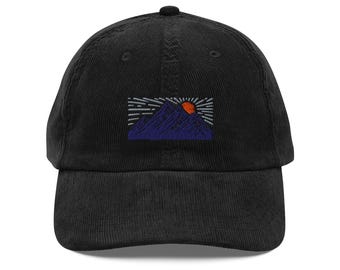 Mountainscape Vintage Corduroy Hat