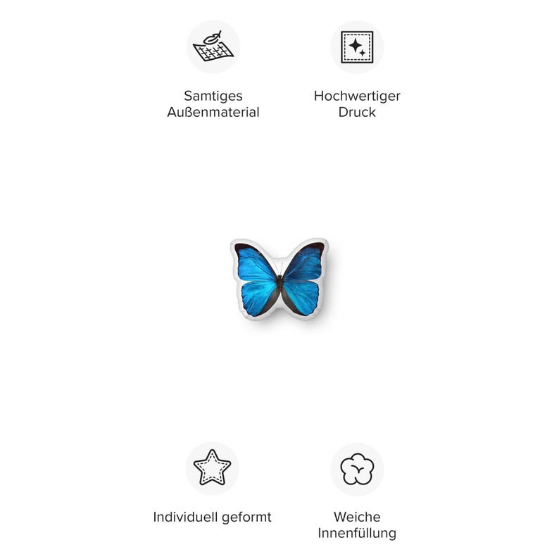 Blue Butterfly  pillow