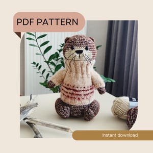 Patron PDF au crochet, loutre Barry Toy par Nelly fait main